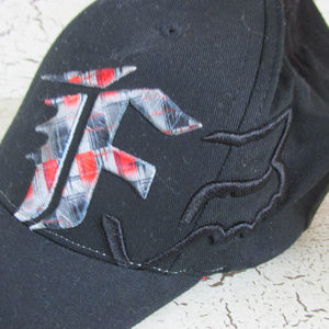 Fox MX Motocross Hat Black and Plaid Flexfit Cap
